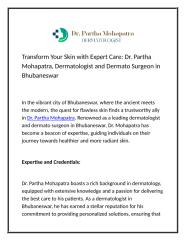 Dermato Surgeon in Bhubaneswar.docx