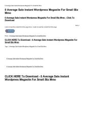 0 Average Sale Instant Wordpress Megasite For Small Biz Mmo.pdf