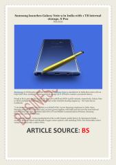 Samsung launches Galaxy Note 9 in India with 1 TB internal storage, S Pen.pdf